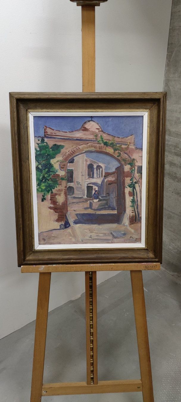Gemälde: Mediteranes Gemälde von Anton Josef Wey – Gebraucht aus Basel von Kaupo1
