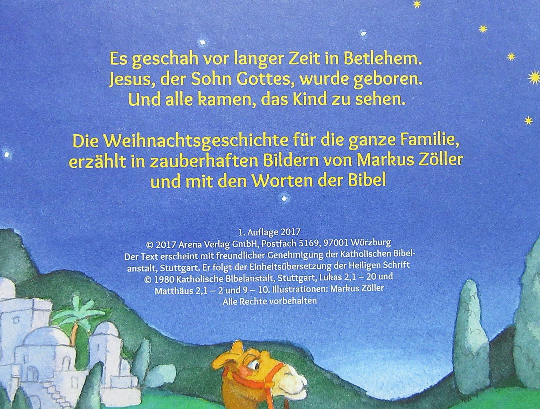 Bücher: Die Weihnachtsgeschichte - kartoniertes Bilderbuch – Gebraucht aus Auenstein von Padabimbim 1