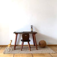 Kindertisch + Stuhl aus den 40/50er Jahren