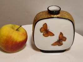 Handbemalte Porzellanvase Schmetterlinge 12 cm