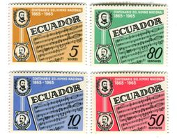 Briefmarken "Nationalhymne". Ecuador