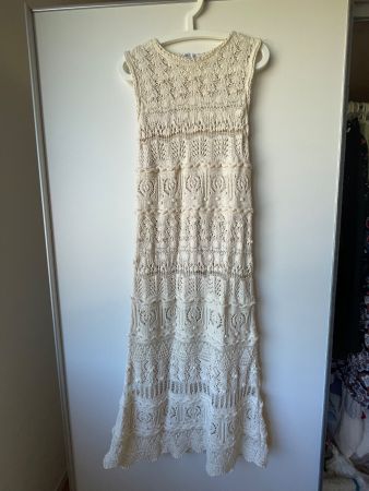 Strickkleid Zara beige ärmellos Grösse M guter Zustand