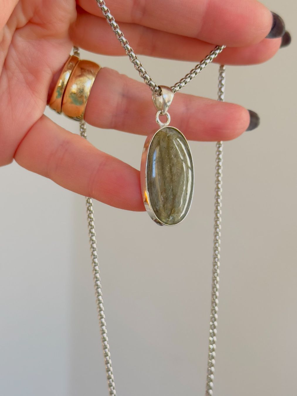 Catenine: Labradorite necklace – Nuovo e nell'imballaggio originale da Genève venduto da AGBERG 8