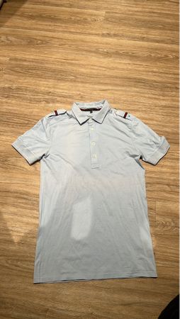 Elegantes, hellblaues Gucci Herren Polohemd in Grösse M