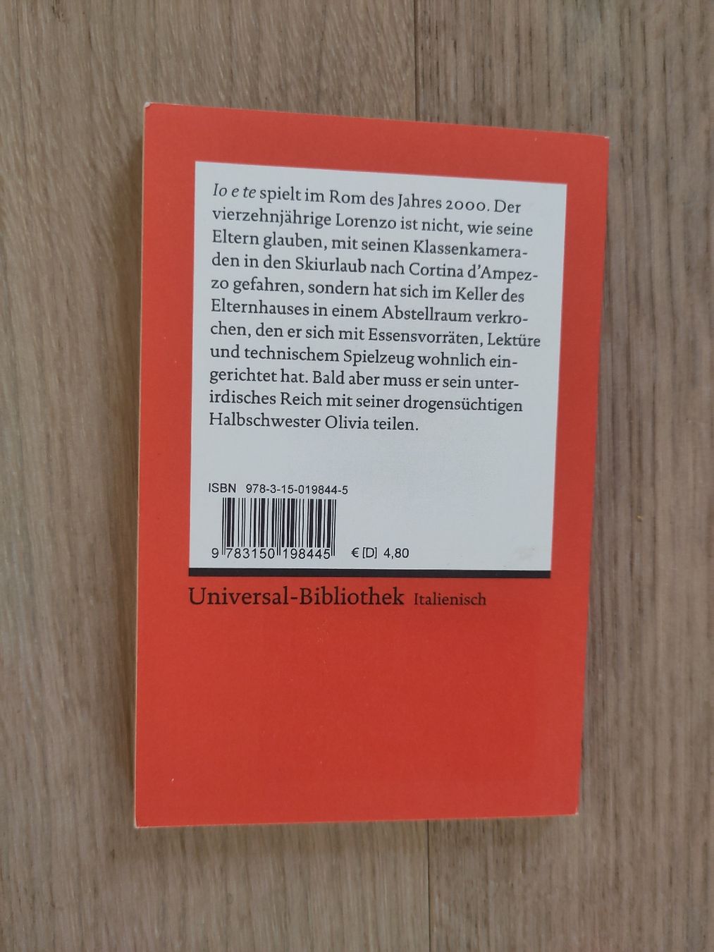 Livres: Niccolò Ammaniti "Io e te" Reclam  – Neuf (Voir description) à Zürich par her_yqt7 1