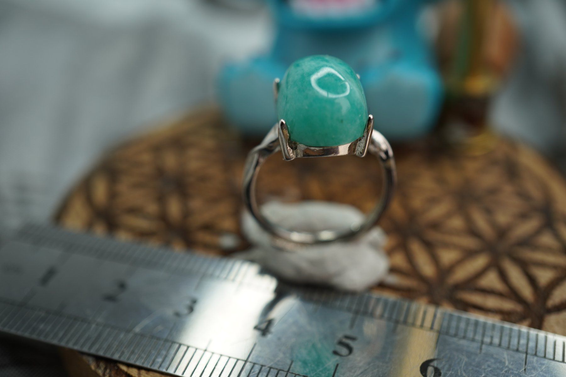 Minerali & Pietre curative: Amazonit     ring Grösse  Variabel     (Räumung!) – Nuovo e nell'imballaggio originale da Eschenbach SG venduto da topstone