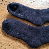 Warme WoolLand Socken, Grösse 35-38, Dunkelblau