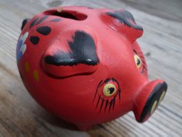 Sparsäuli Porzellanschwein rot