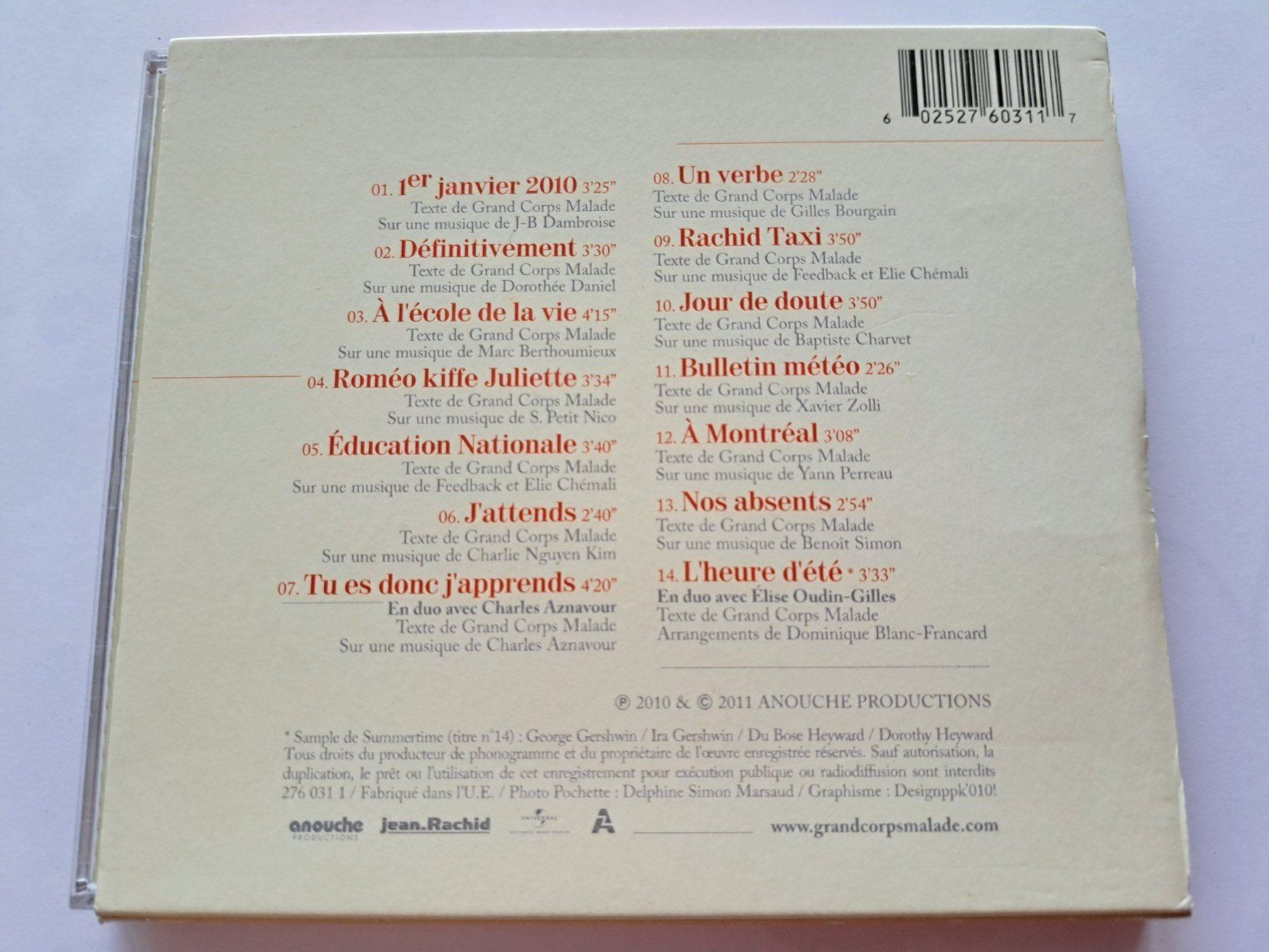 CDs: Cd Grand Corps Malade - 3ème temps  – Gebraucht aus Pully von bro_n52j 1