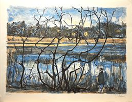 Nathalie CHABRIER (* 1932) Farblithographie