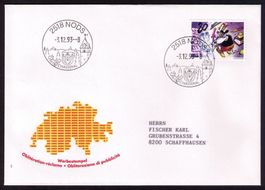 2518 NODS_CHASSERAL_Comic_K1836_3.12.93 >> ERSTTAG FDC !