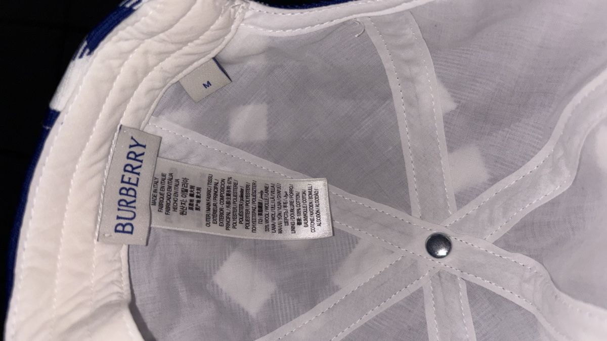 Burberry Hüte, Mützen & Caps: Burberry Baseballcap Karo blauweiss Grösse M Baumwolle – Neu (gemäss Beschreibung) aus Dietikon von rap_5byd 2