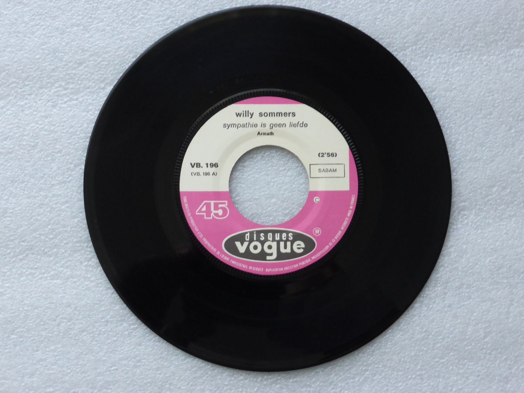 Schallplatten: Vinyl Single  WILLY SOMMERS – Gebraucht aus Küssnacht am Rigi von Mondkinder 1