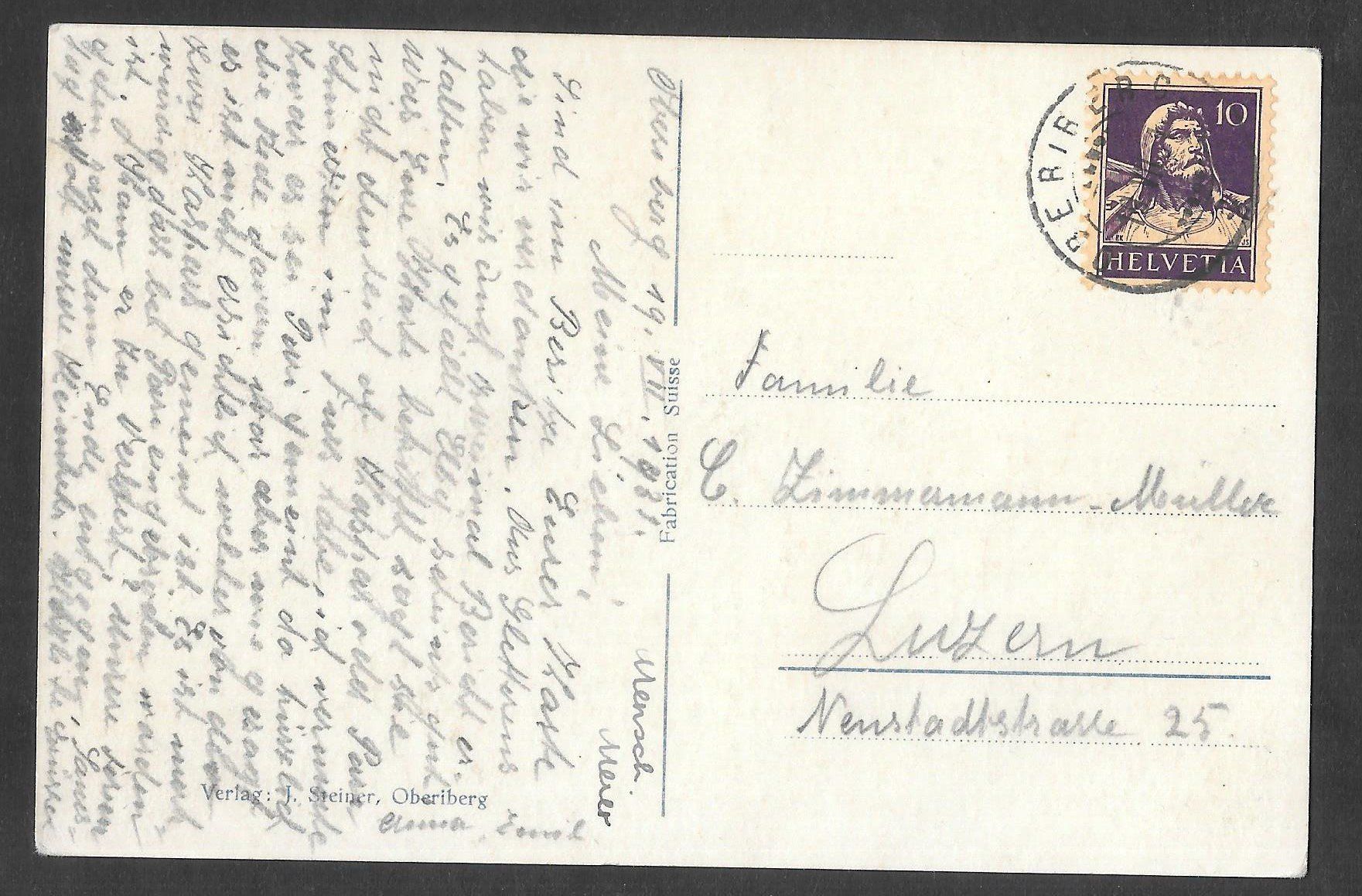 Cartoline postali: Oberiberg Dorfansicht – Usato da Olten venduto da clotaldi 1