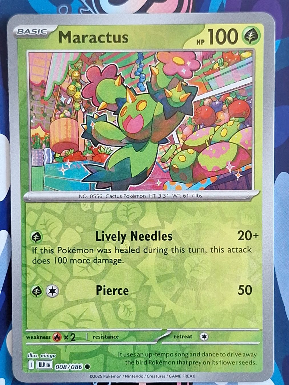 Pokémon Carte collezionabili: Maractus - Reverse Holo Pokemon Black Bolt - #7.4 – Usato da Altstätten SG venduto da GGsGameshop