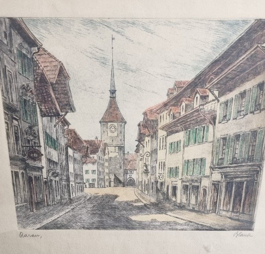 Incisioni: Stich Obertor Aarau Signatur Blank – Usato da Flums venduto da Flumsantik 1