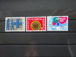 1977 Z-Nr. 586 - 588 ET-Voll sauber mit Gummi**