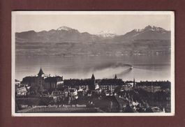 LAUSANNE - Ouchy et les Alpes de Savoie // pli d'angle //