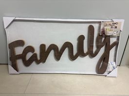 Family Holz Schriftzug Deko,Originalverpackt Ca. 30x60cm