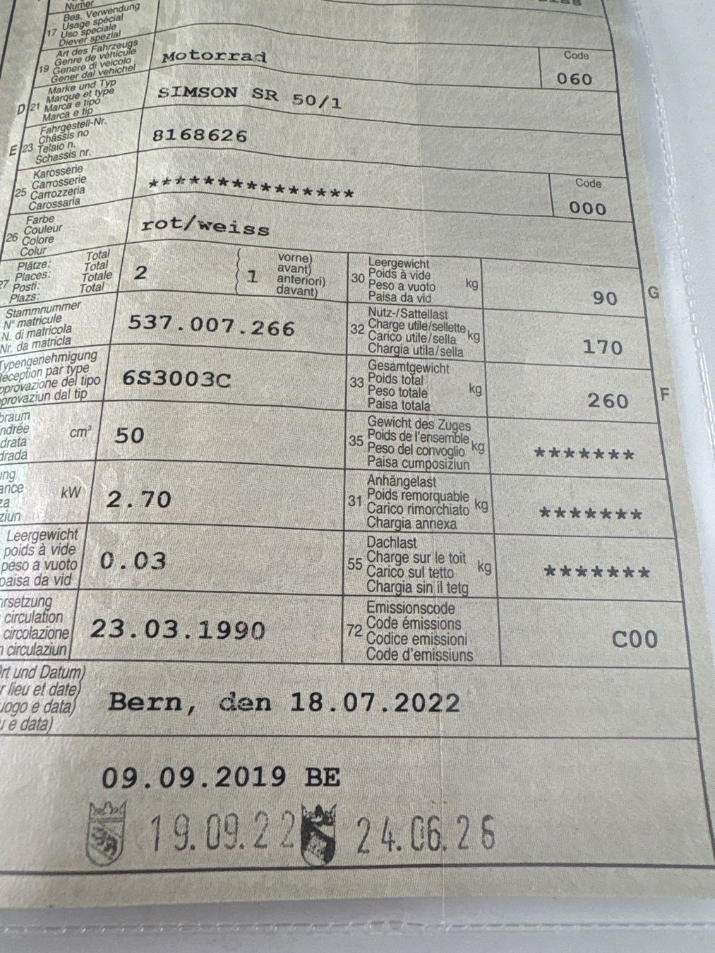 Simson Route: Simson frisch ab mfk selten DDR – D'occasion à Heimiswil par Biker_01 4