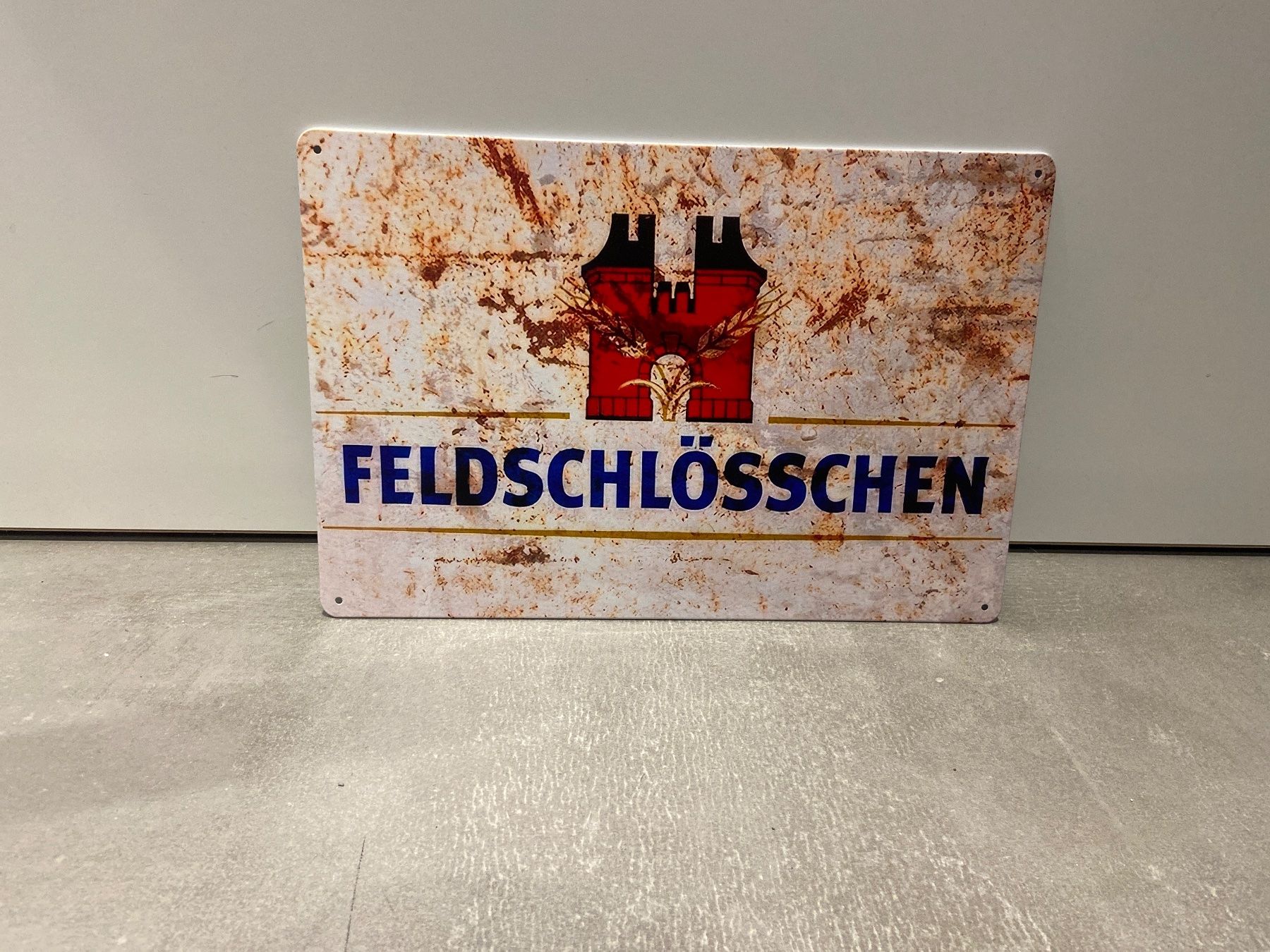 Insegne: FELDSCHLÖSSCHEN BIER Vintage Blechschild – Nuovo e nell'imballaggio originale da Seon venduto da Aaargauer01 4
