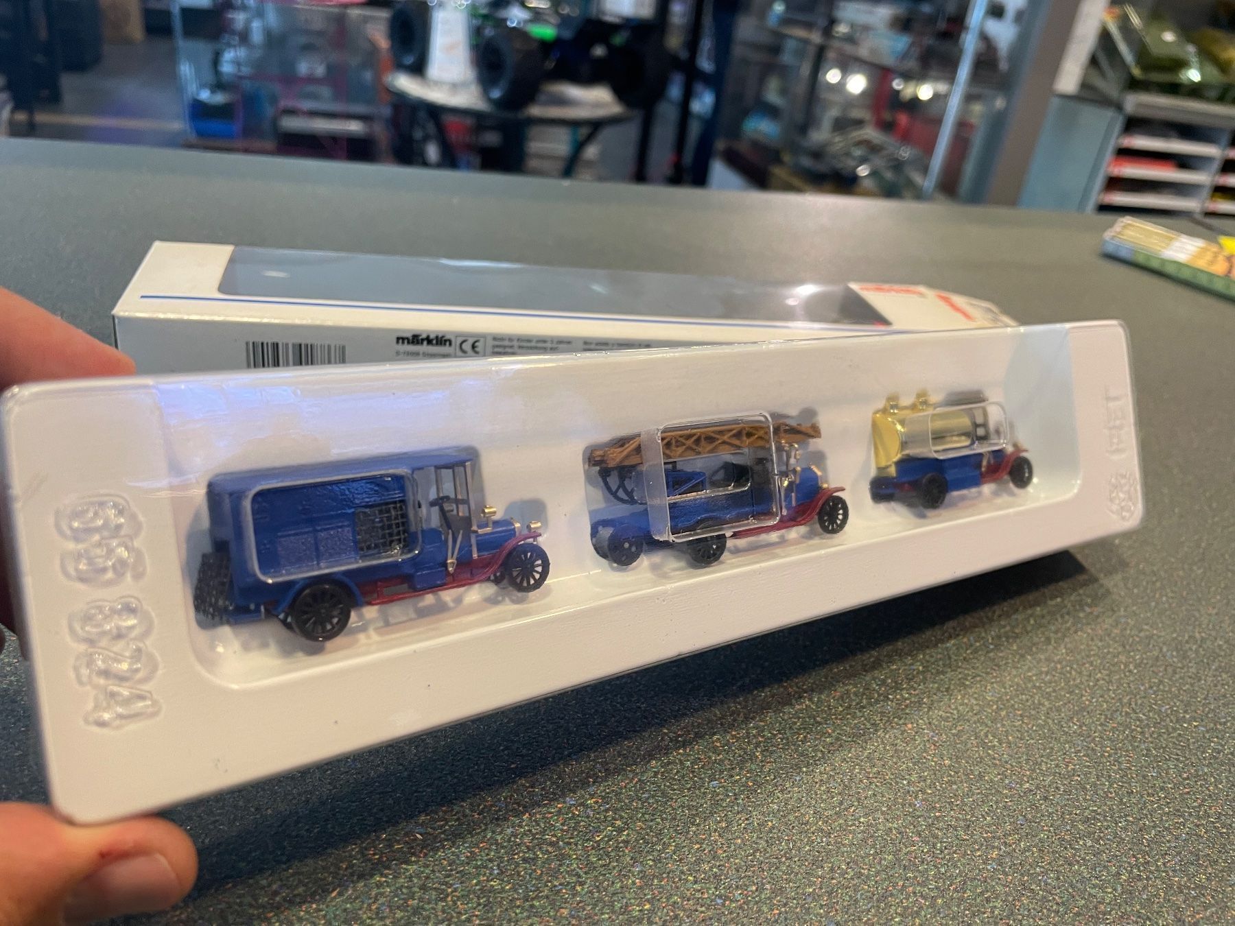 Märklin Modellini di ferrovie: Märklin 1886 Oldtimer Feuerwehrset H0 – Nuovo (secondo la descrizione) da Chiasso venduto da Carrara-Modellismo