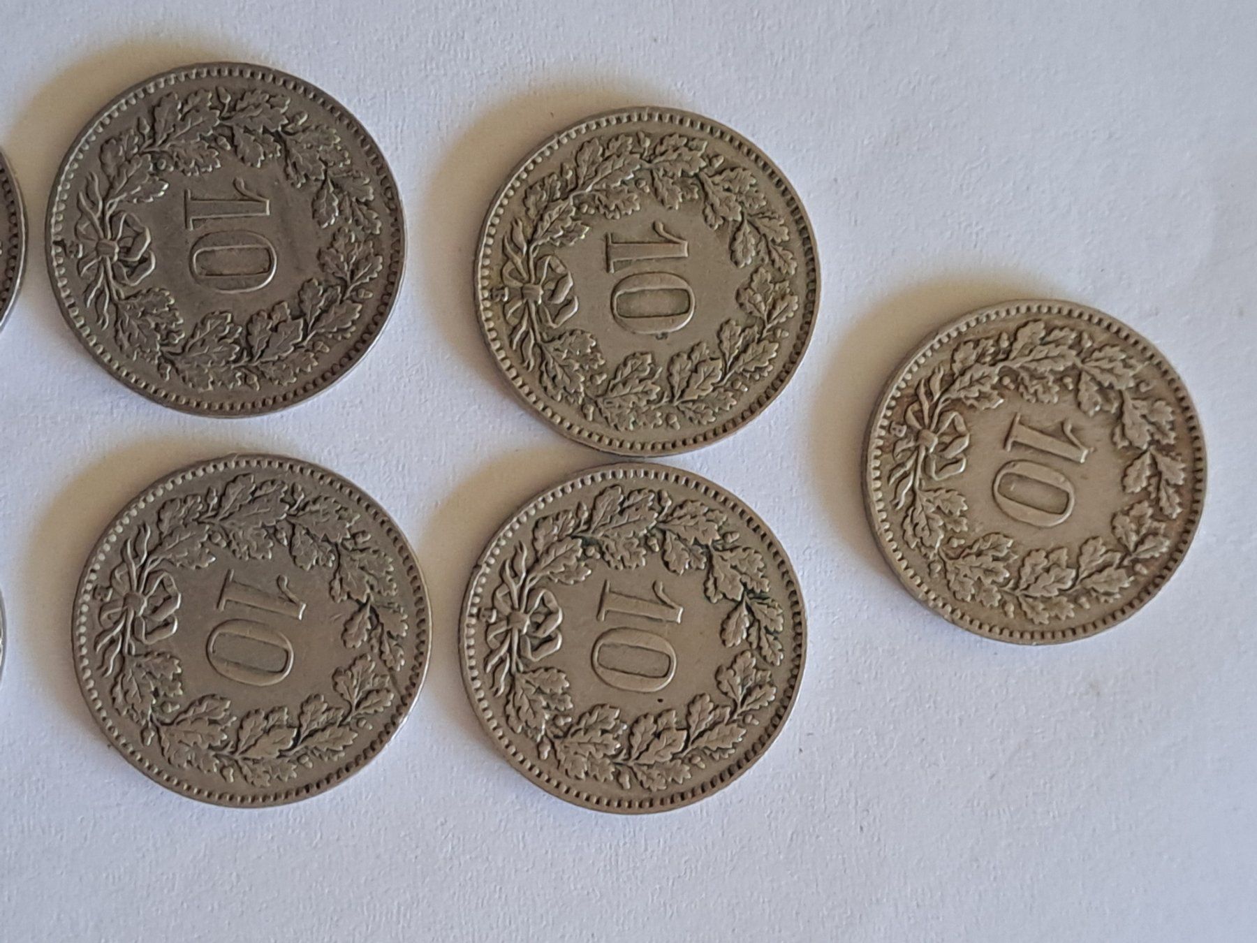 Tutti le monete: 10 Rappen 1925 9 stück – Usato da Bitsch venduto da jajo79076 4