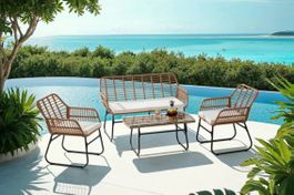 Rattan Sitzgruppe XL Summer für 4 Personen