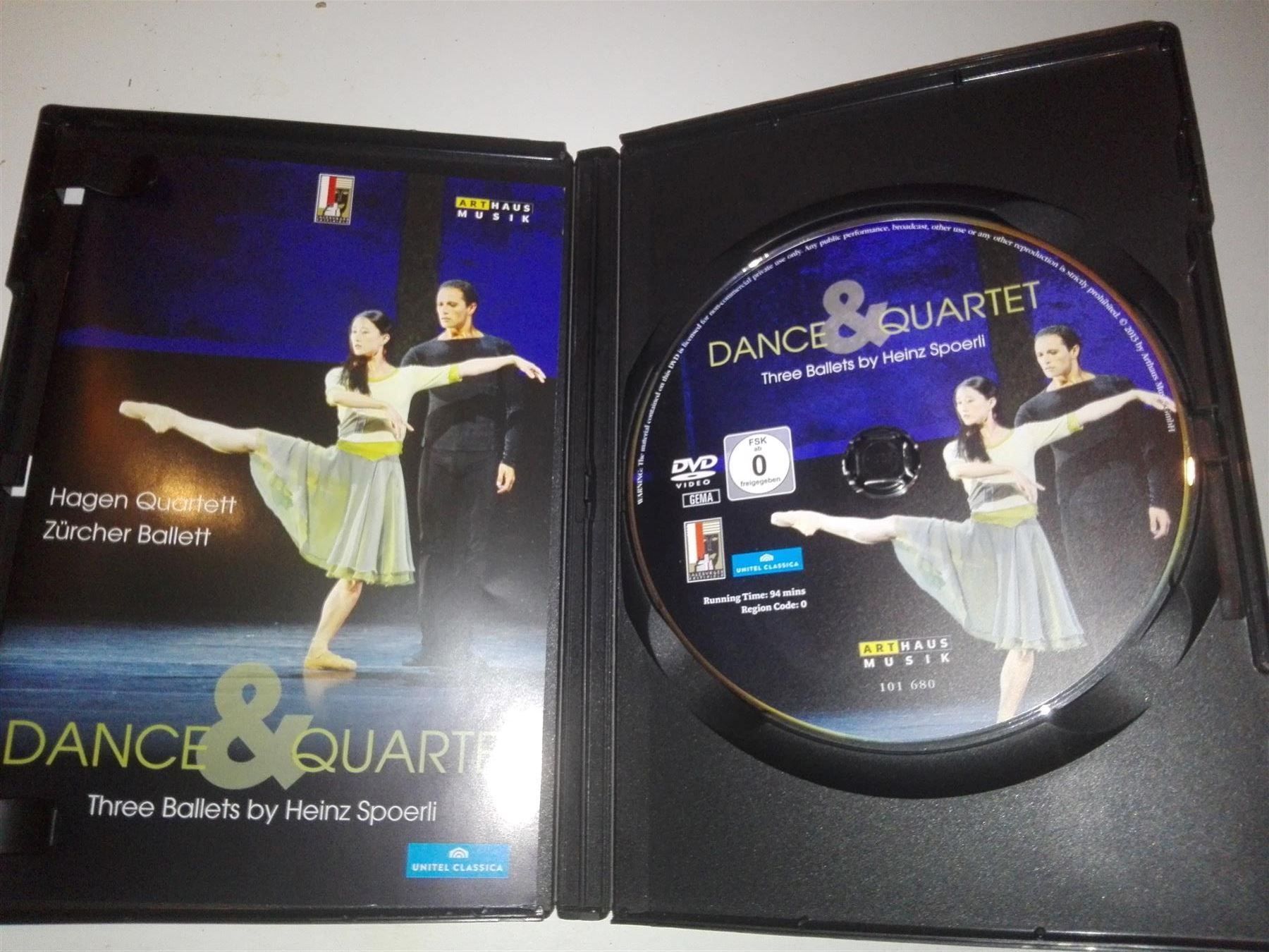 Tutti i DVDs: Dance & Quartet-Three Ballets     (Heinz Spörli) – Usato da St. Gallen venduto da elk2021 1