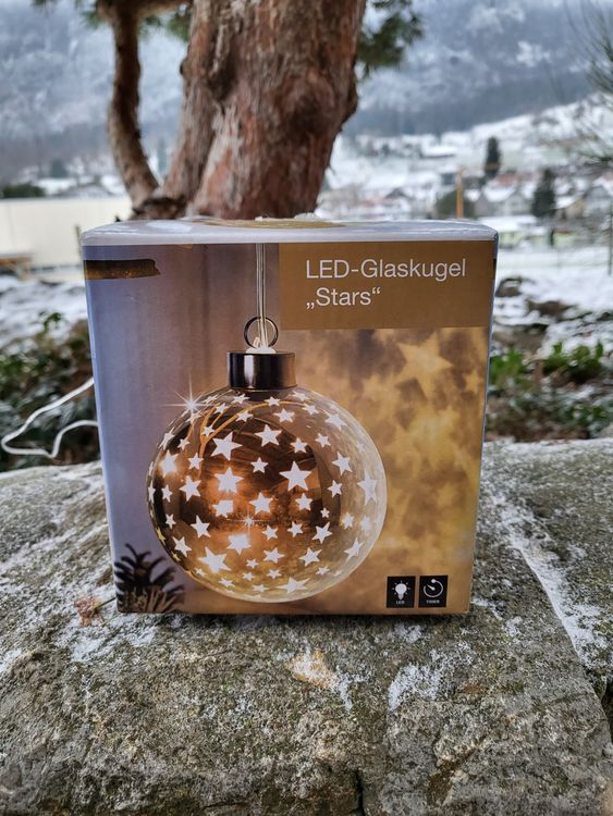 Weihnachtsbeleuchtung LED Glaskugel Stars gold,Weltbild,warm Kaufen