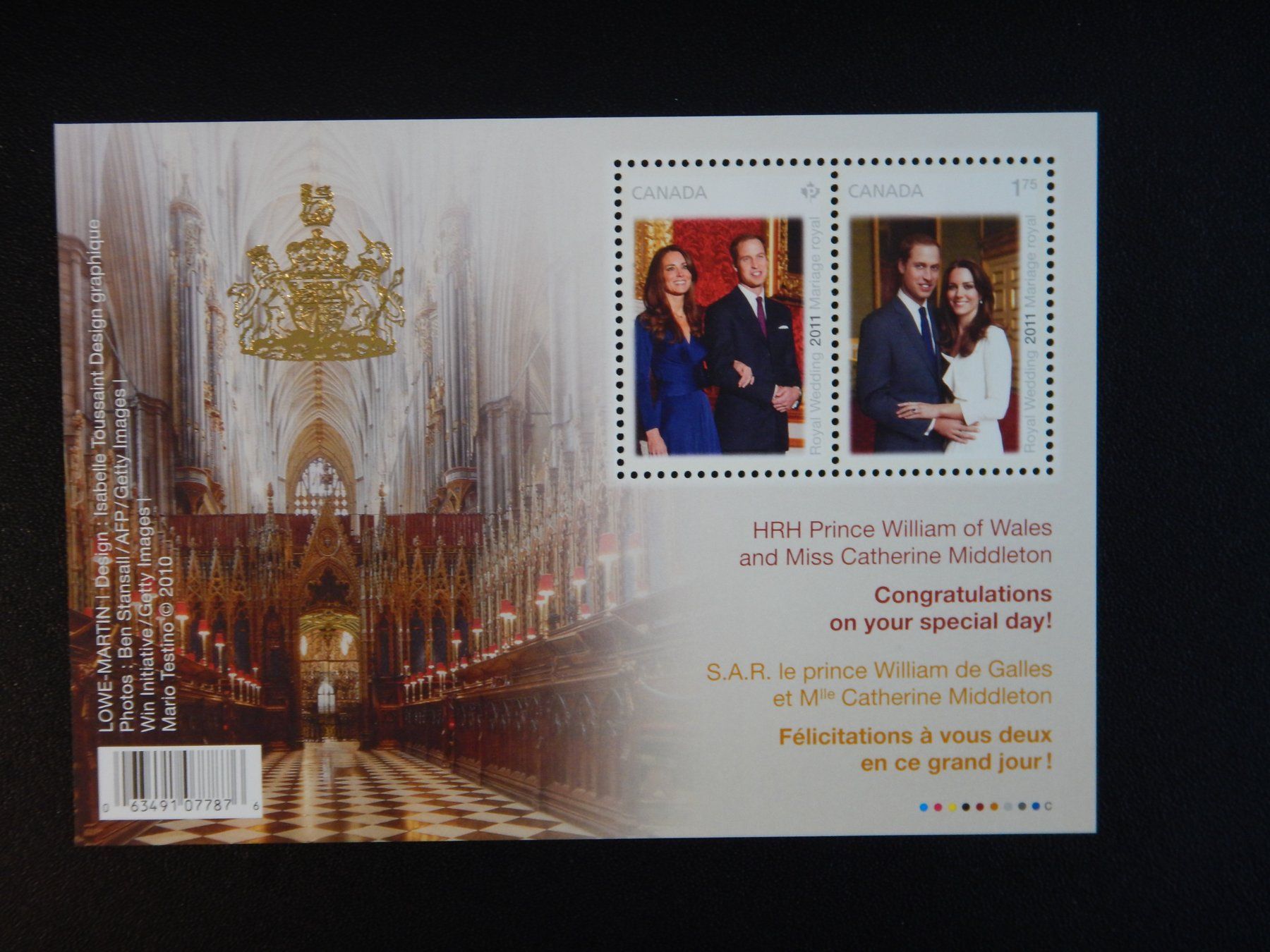 Tutti i francobolli: Canada Royal Wedding 2011 ** – Usato da Zürich venduto da Muehlekauf