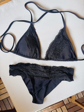 Elsa & Rose Bikini mit Spitze | Grösse S, schwarz, neu