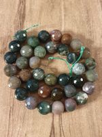 1 Strang echte Natürliche Indische Achate Facettierte 10 mm