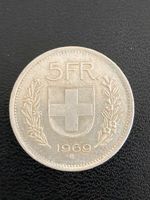 5.- Schweizer Franken SIlber 1969 (Rar)