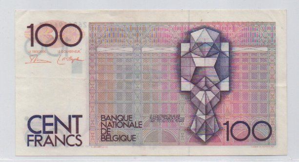 Banconote: 100 FRANCHI - BELGIO – Usato da CHIASSO venduto da Rochelle59. 1