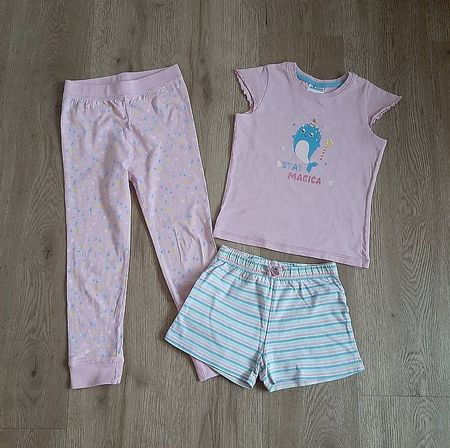 Herziges 3-teiliges Pyjama-Set rosa Gr. 110/116 impidimpi