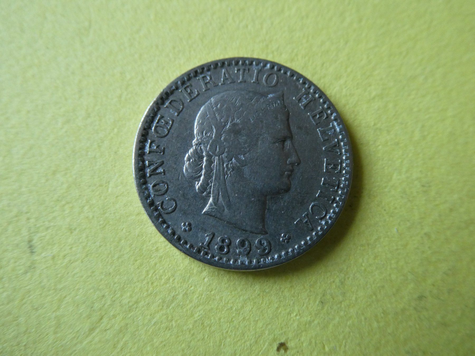 Toutes les monnaies: Schweiz 1899, 20 Rappen – D'occasion à Hinterforst par Rohusri