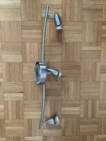 Deckenleuchte 3 Spots gebogen Metall gebürstet Zustand gut