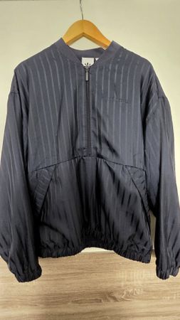 Adidas Pullover Jacke Grösse L dunkelblau gestreift Top Zust