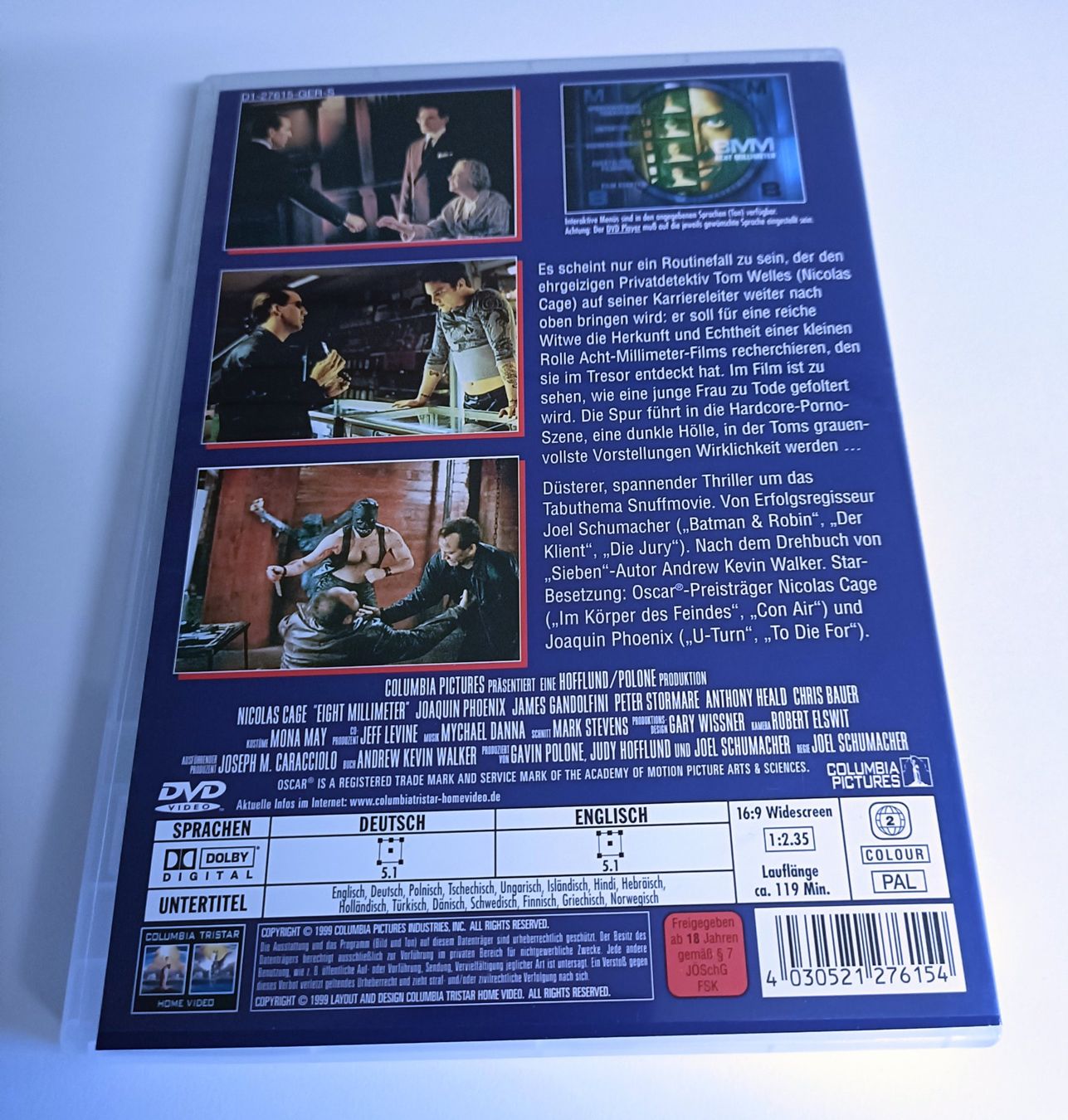 Tutti i DVDs: DVD - 8mm – Acht Millimeter – Usato da Köniz venduto da Movieportal007 1