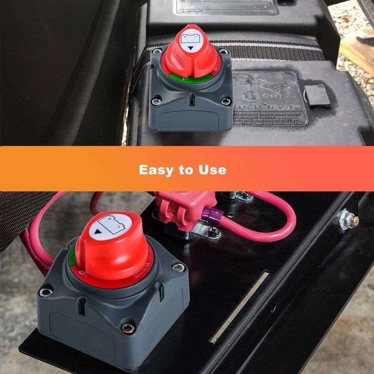 Batterieschalter 12-48V 300A - 3-Positionen Trennschalter Für Auto, Boot & Wohnmobil