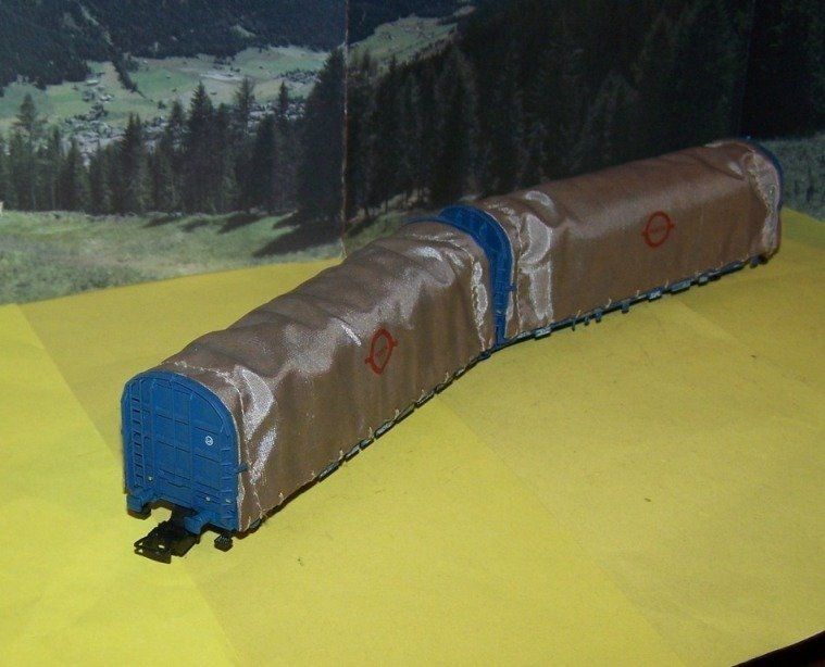 Electrotren ho 1/87, ref. 1411 k, wagon couvert baché, transfesa sncf transport marchandise - Collection