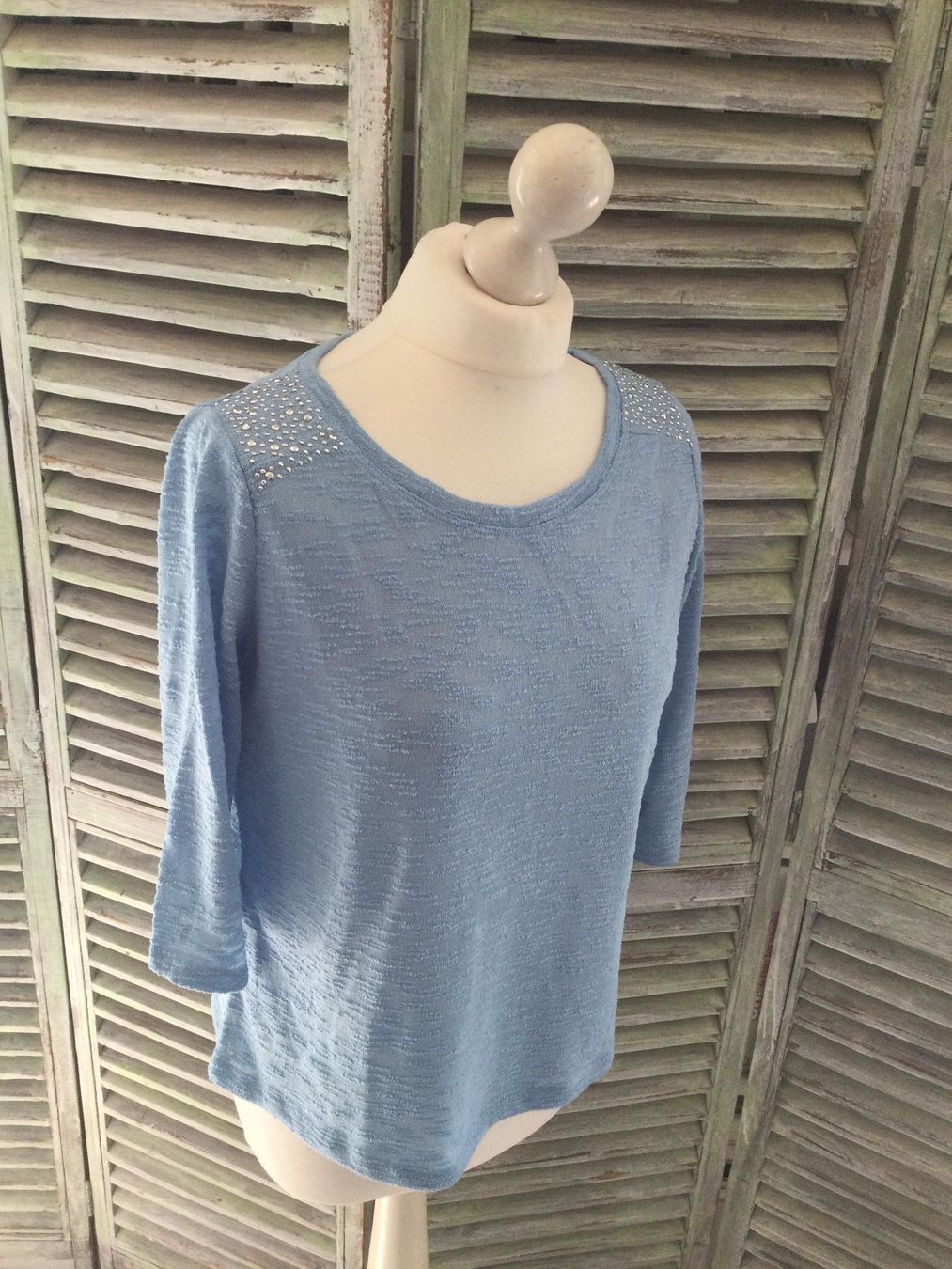 Zebra Top: T-shirt/Sweat bleu clair strass ZEBRA – Usato da Agiez venduto da chouchanelle 3