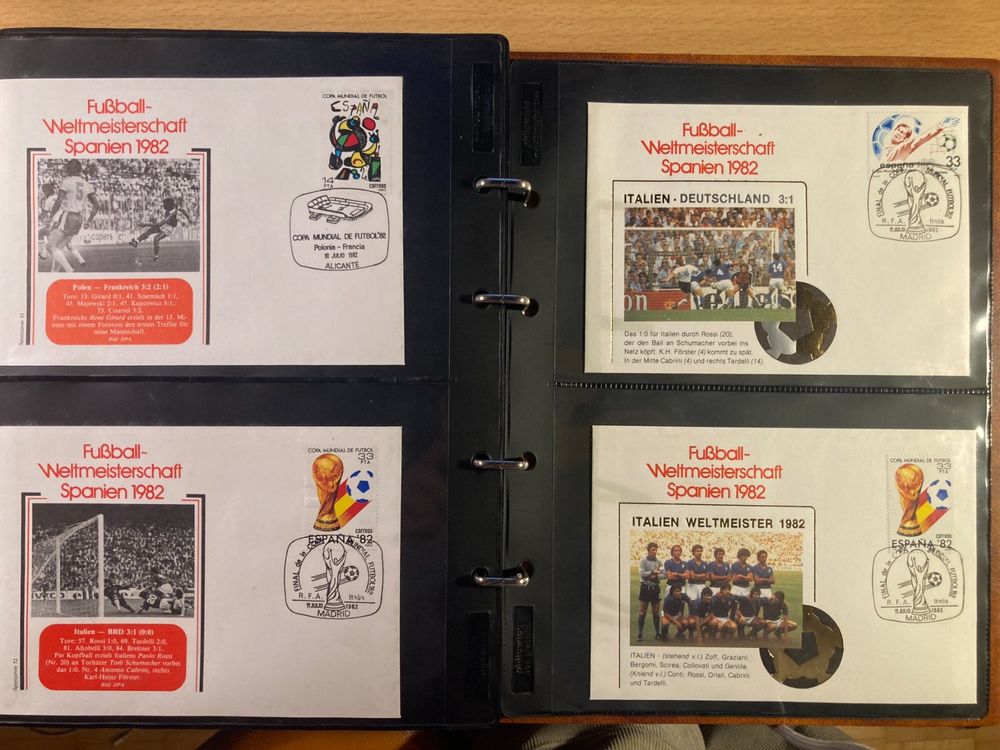 Briefmarken Album Fussball-WM 1982 Spanien, mit Münzbrief | Kaufen auf ...