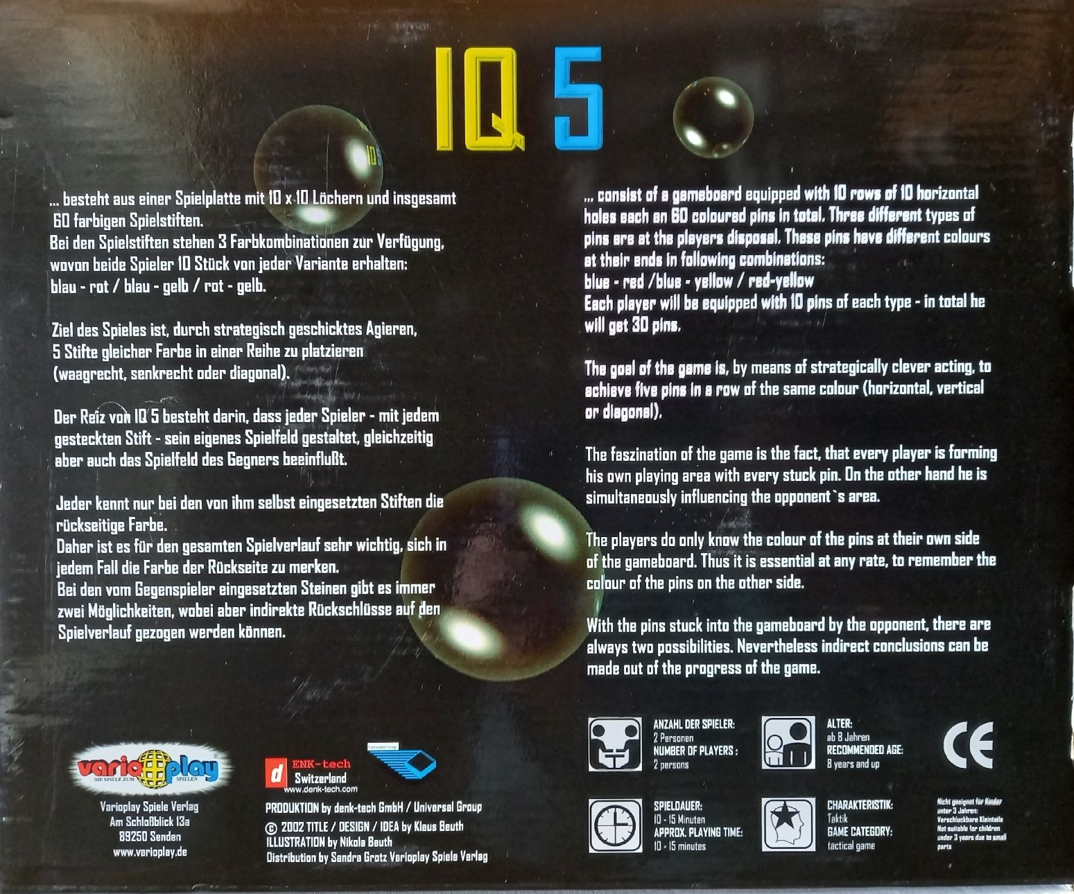 Giochi: Jeu de société IQ5 – Nuovo e nell'imballaggio originale da Tramelan venduto da Belleza82 5