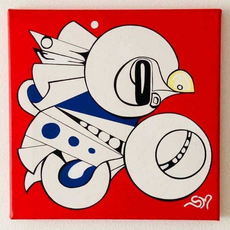 Abstract Painting 30 x 30cm Kaufen auf Ricardo