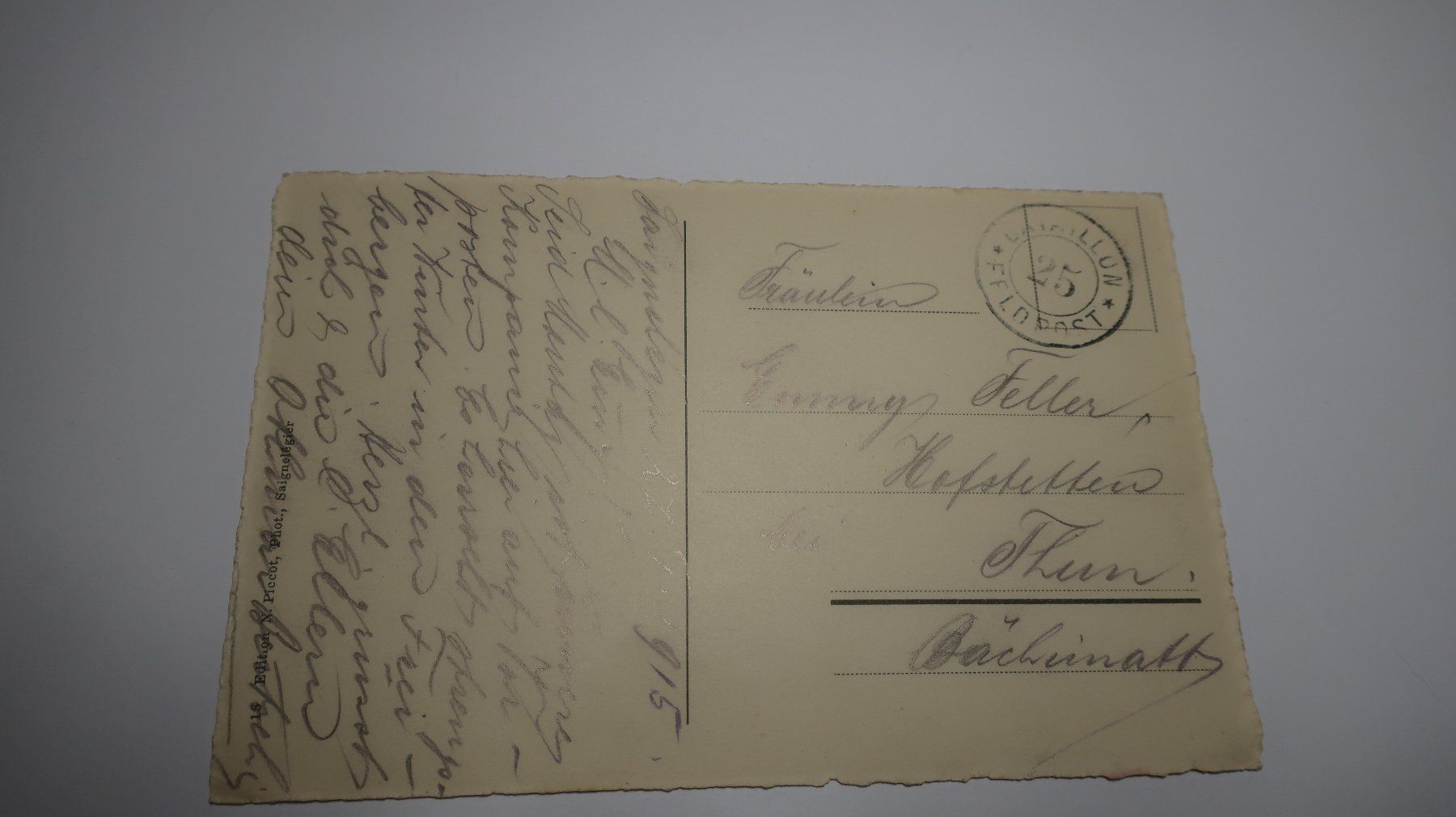 Ansichtskarten: Saignelégier - Vue générale.  1915 Feldpost – Gebraucht aus Cormoret von Pascalll2001 2