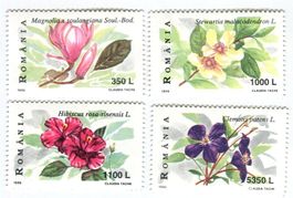 Briefmarken "Magnolien, Hibiskus". Rumänien