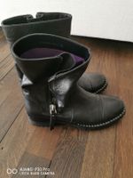 Sasha Fabiani Lederstiefel, schwarz, Gr 40, mit Glitzerstein