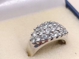Vintage 925er Silber Ring mit Aquamarin Edelsteine Top